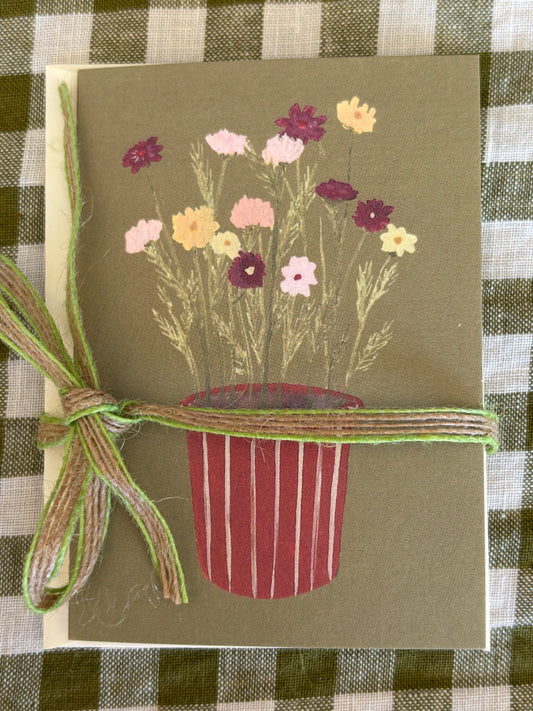Cosmos Floral Greeting Card