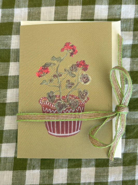 Geranium Floral Greeting Card