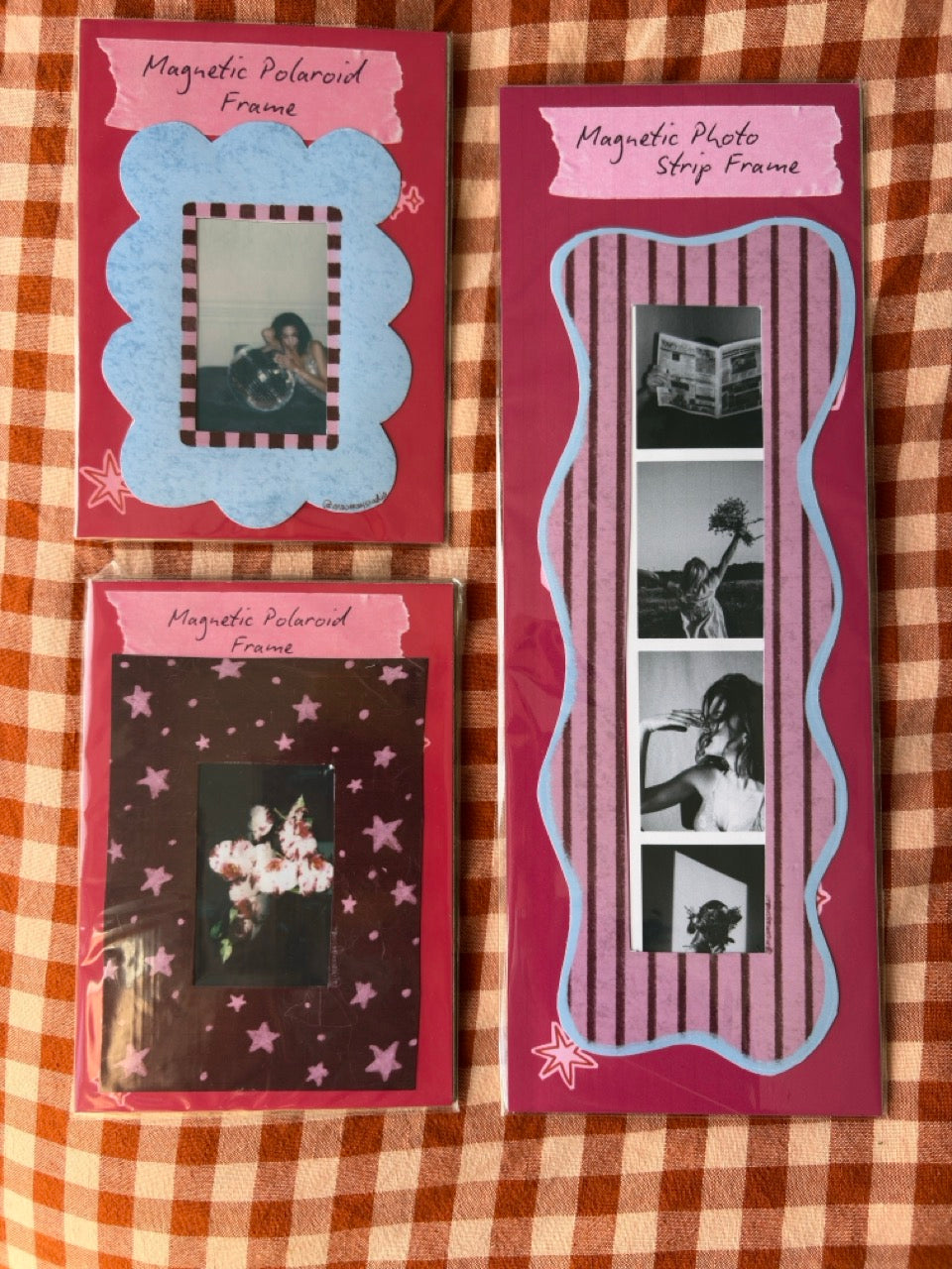 Wavy Magnetic Photo Frame for Photo Strips & Mini Prints