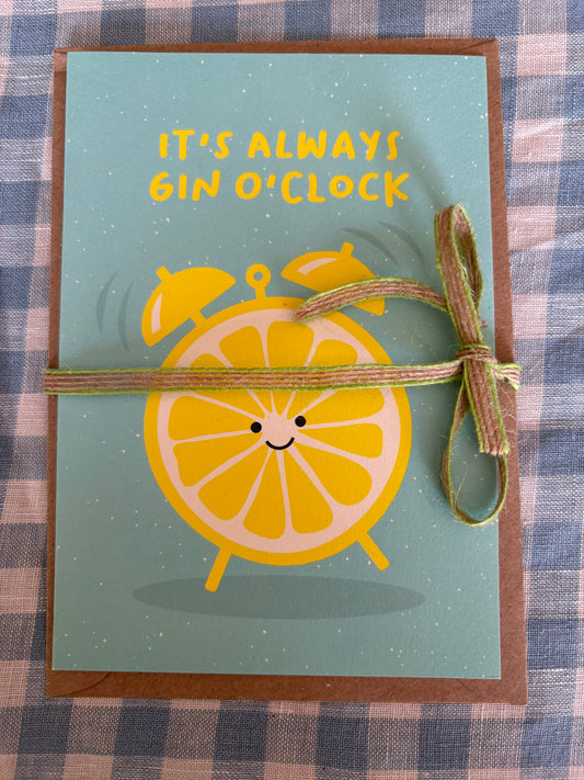 Gin O Clock  Greeting Card