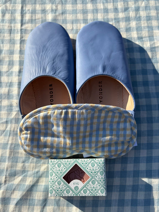 Sleepover Gift Set, slippers, eye mask and soap