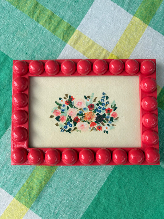 Raspberry Bobbin Frame with Brittany Smith floral print