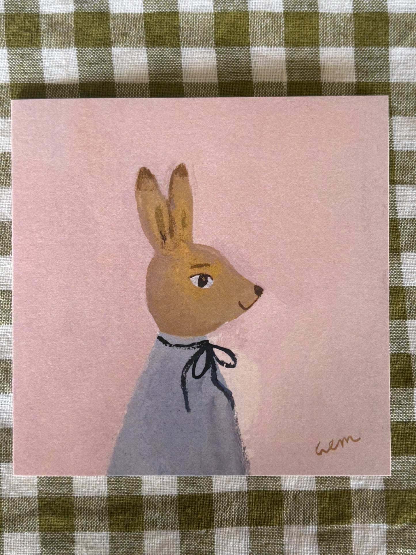 Bunny With Bow Gemma Koomen card