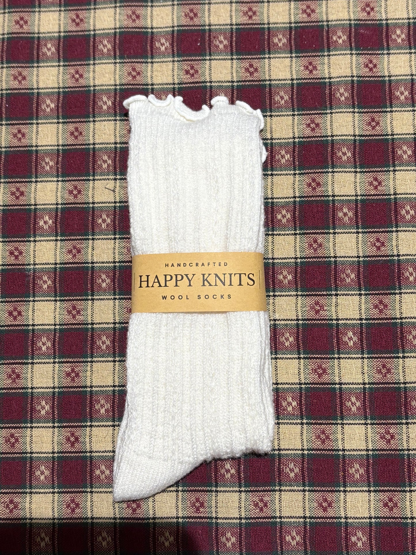Happy Knits Ruffle Knitted Wool Socks