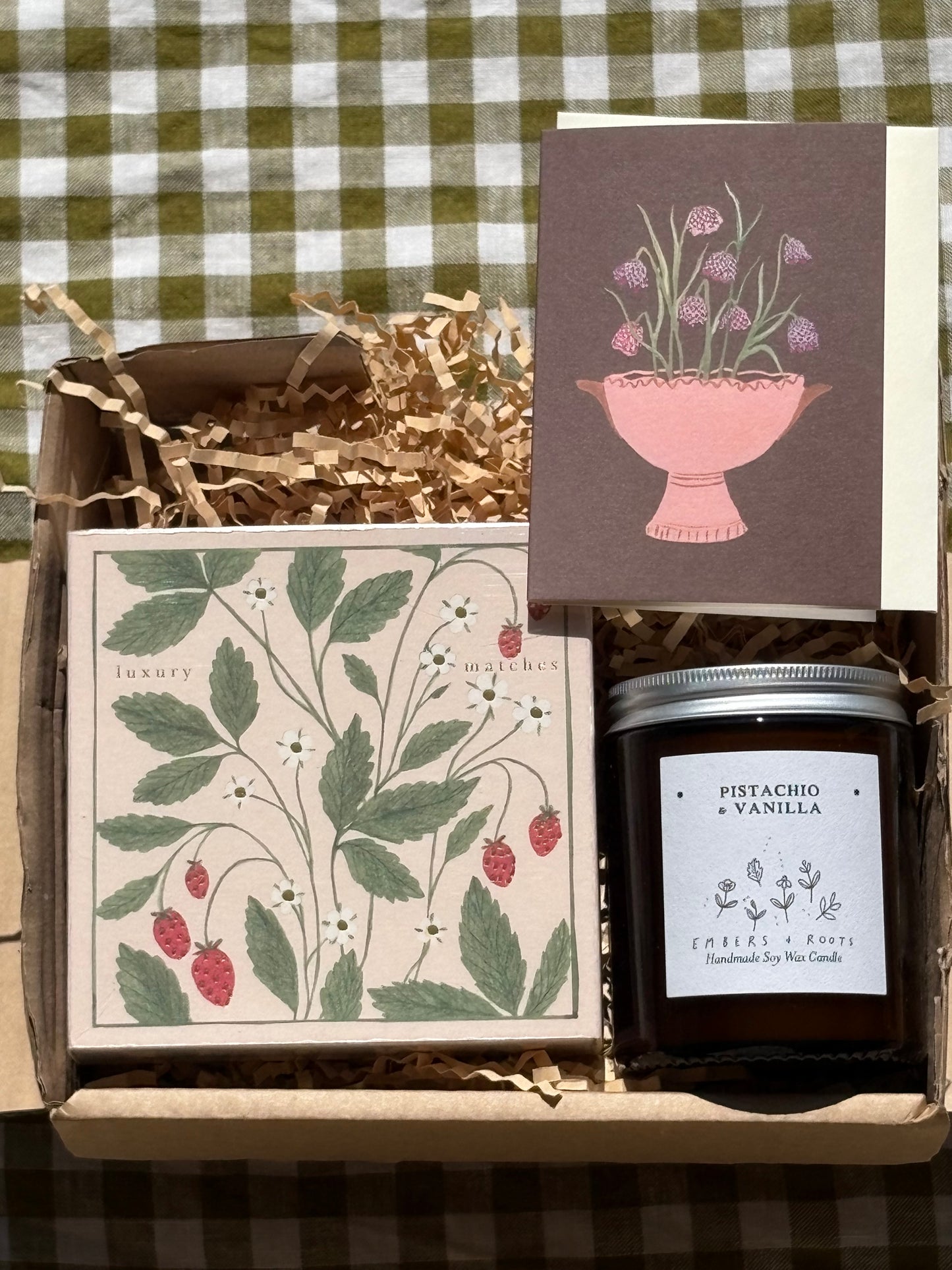 Gift Box with matches and candle