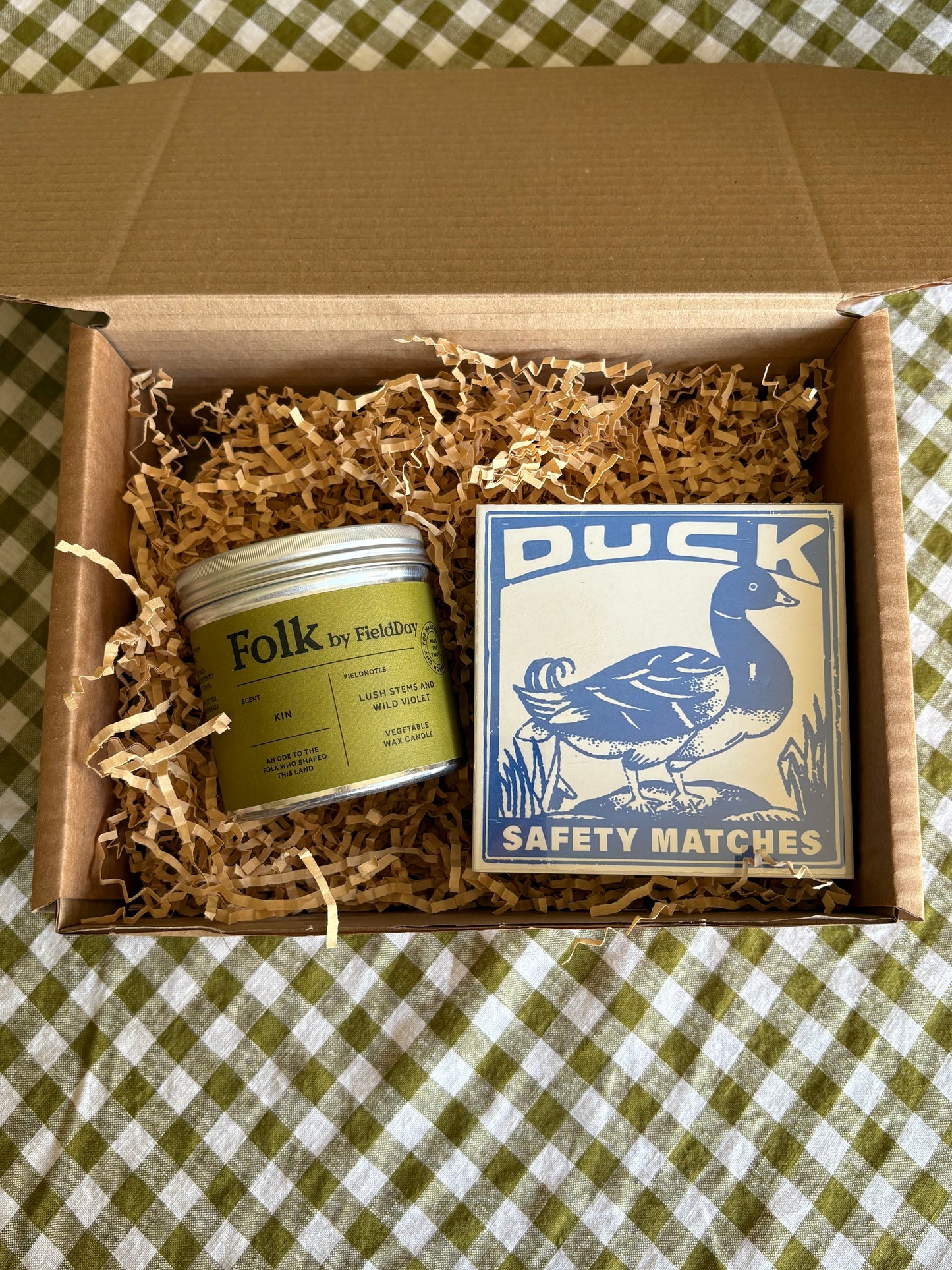 Gift Box with matches and candle for him