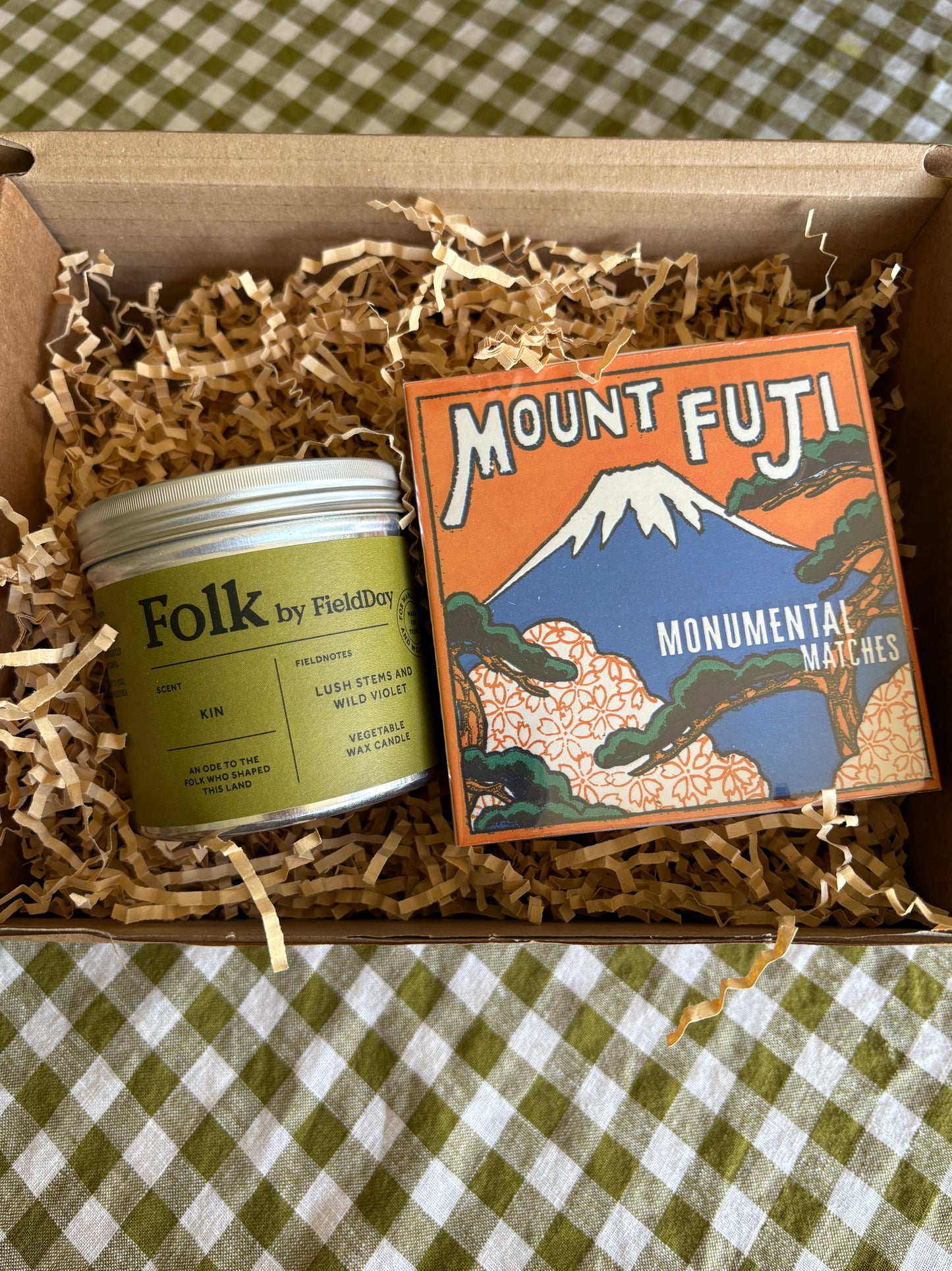 Gift Box with matches and candle for him