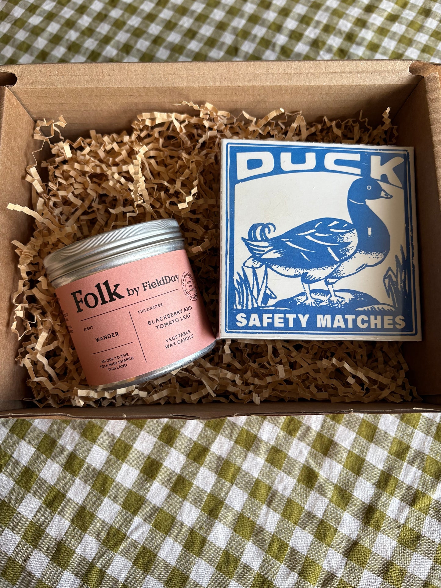 Gift Box with matches and candle for him