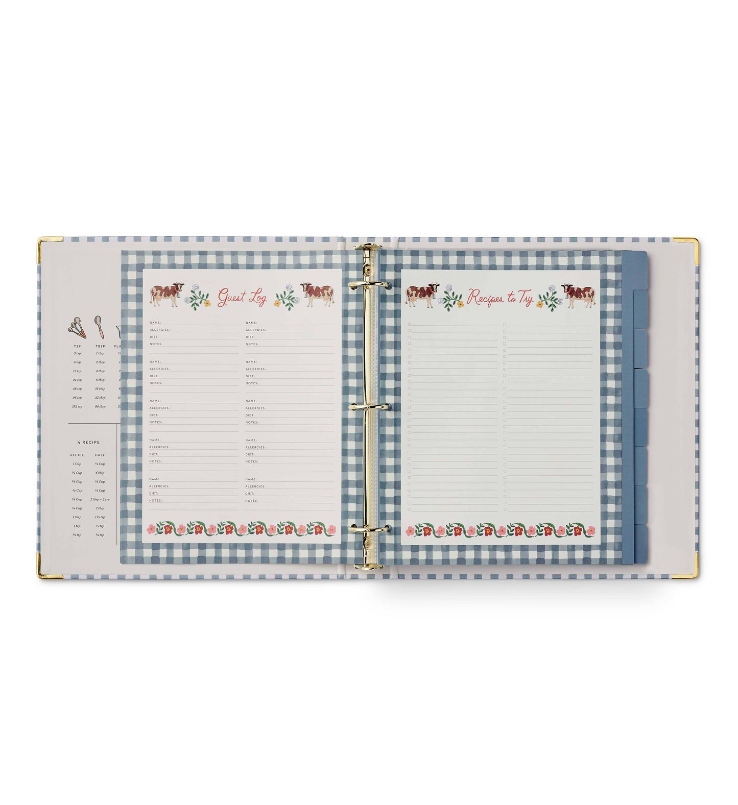 Home Sweet Home  Cow Cross Stitch Design Recipe Binder