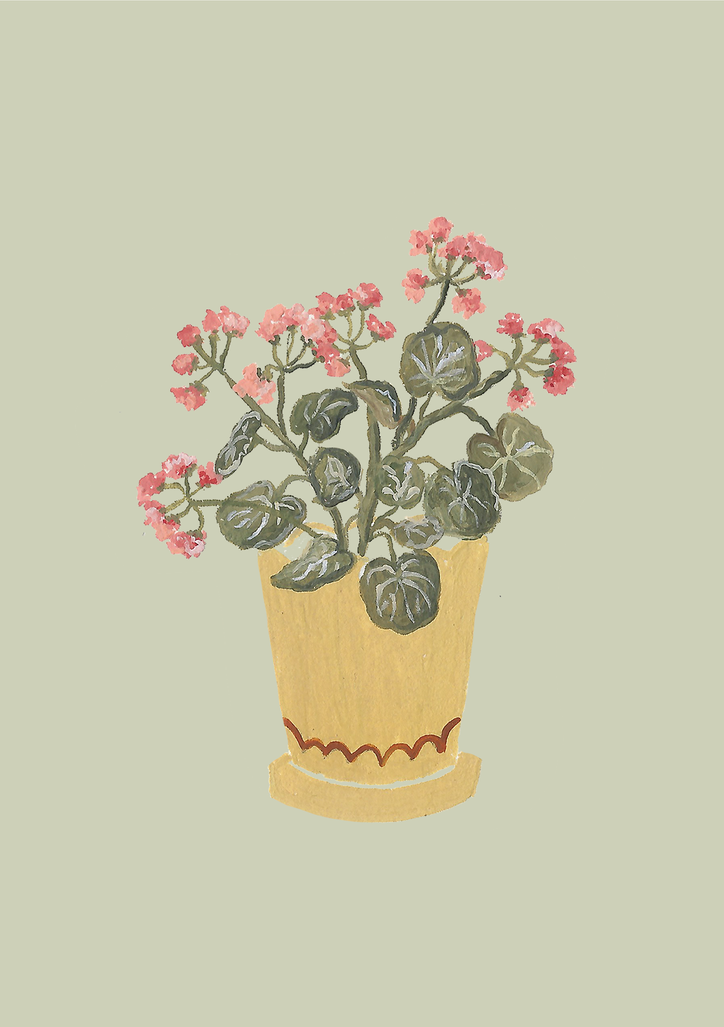 A5 Geraniums Print