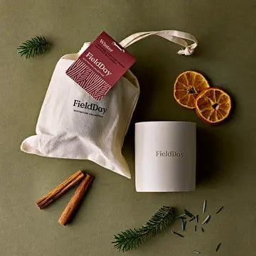 FieldDay Christmas Winter Vegetable Wax Large Candle Cinnamon and Orange