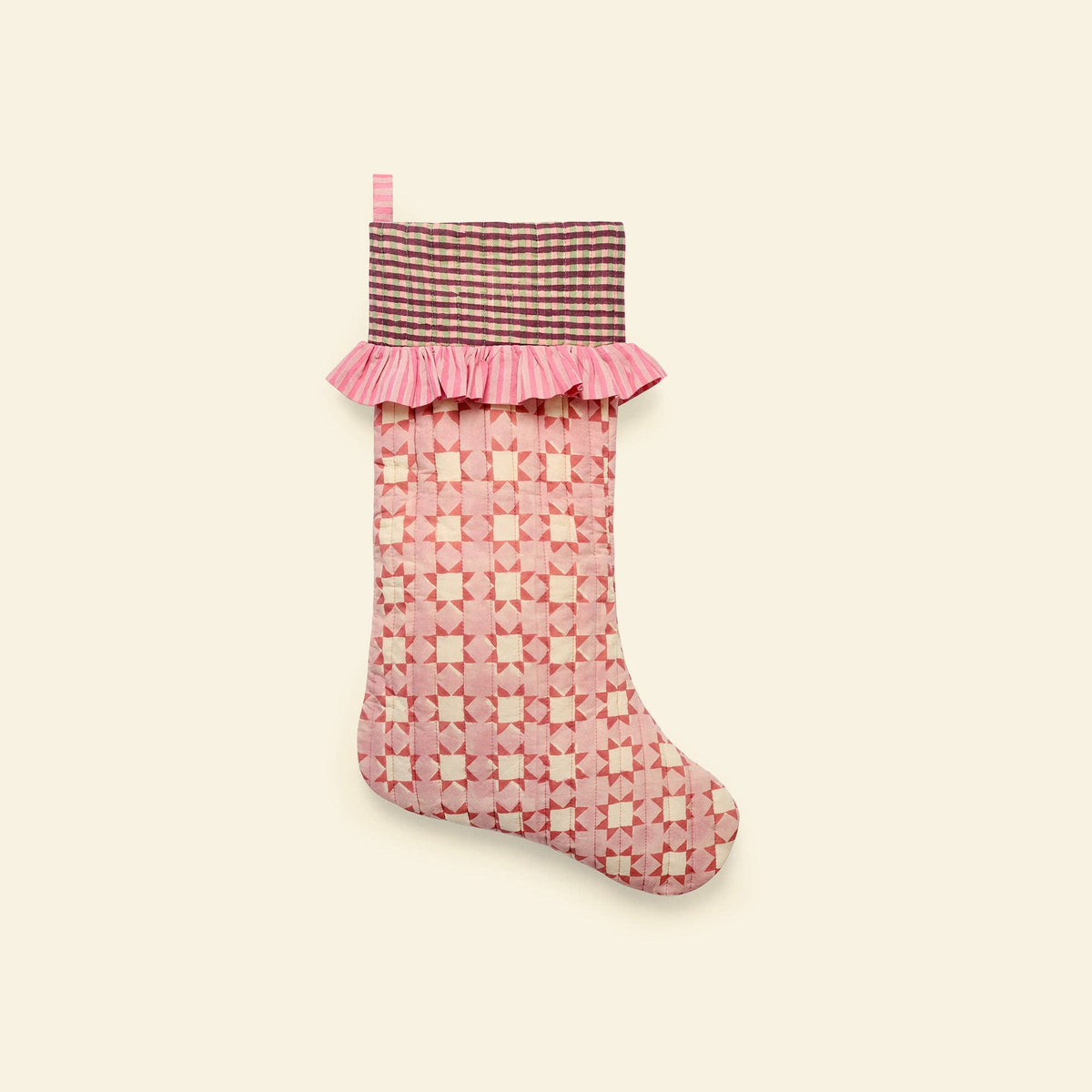 Pre order Quilted Christmas Stocking | Carousel Floss