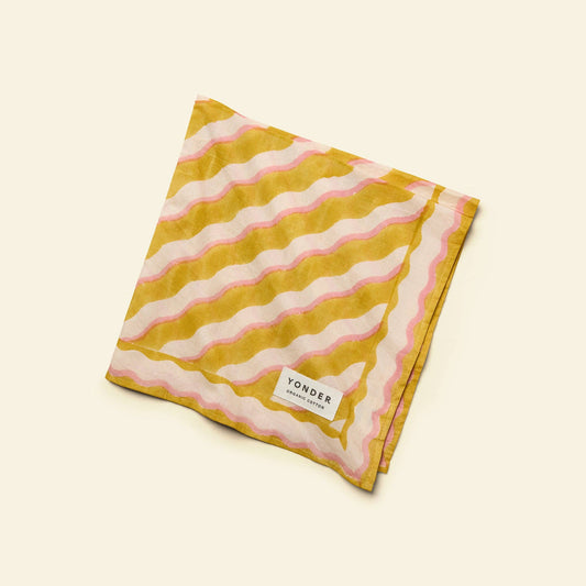Organic Cotton Bandana | Wiggle | Honey And Pink