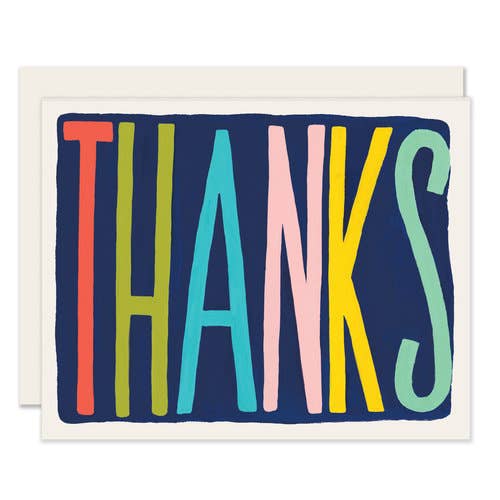 Colorful Thanks Cards 6 in pack