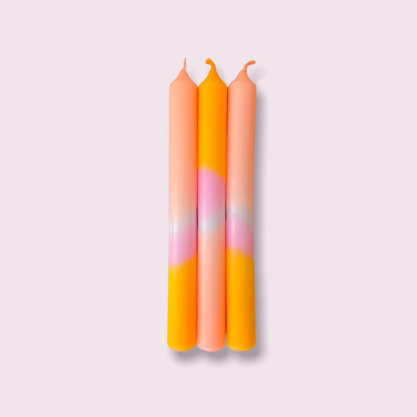 Pink Stories Dip Dye Neon Bunny Candles
