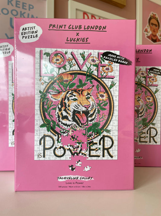 Print Club London  Love Is Power Tiger  Jigsaw Puzzle