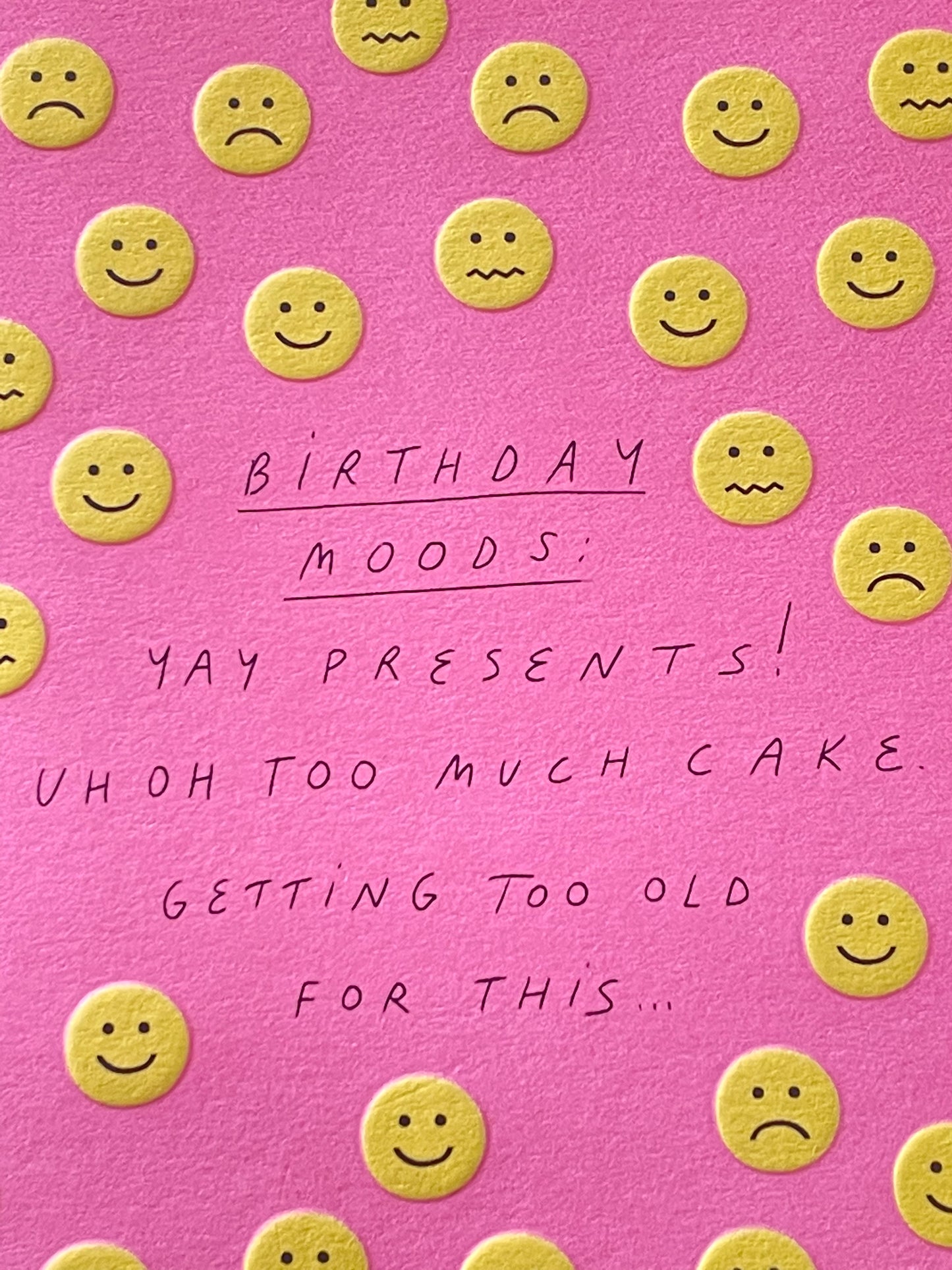 Birthday Moods Greeting Card
