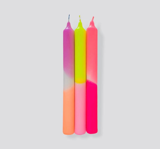 Dip Dye Neon Summer Breeze Candles