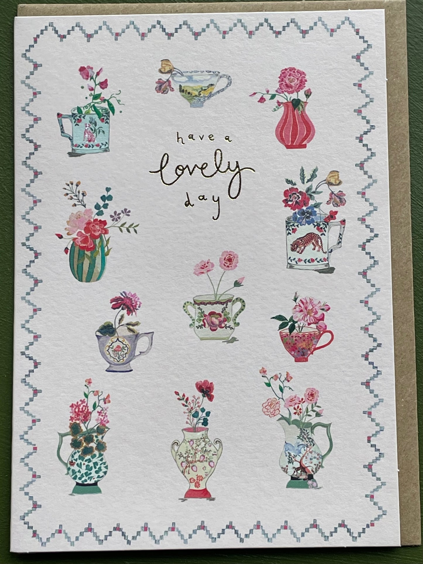 Cath Kidston Have a lovely day vases Card