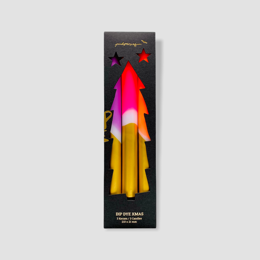 "Christmas" Dip Dye Neon Candles Limited Edition