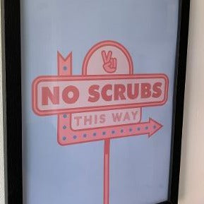 No Scrubs Motel Typography  Print