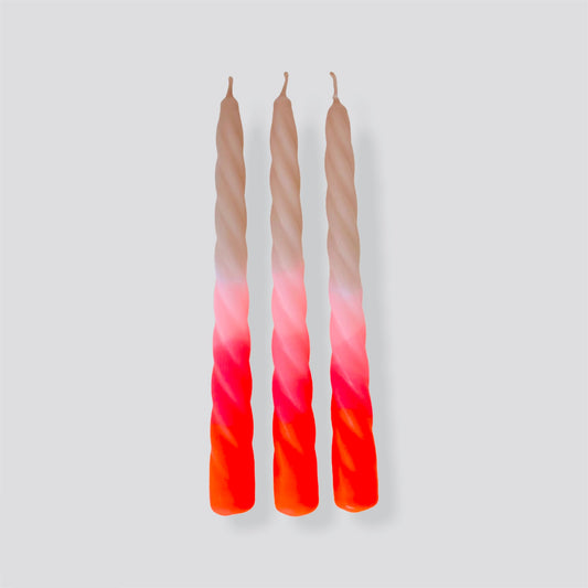 Twist Pomegranate Dip Dye Candles