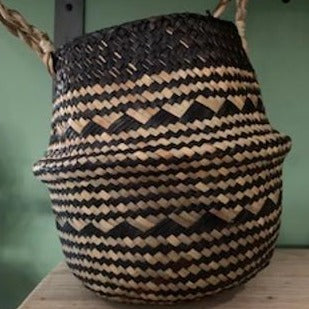 Boho Aztec Hand Weaved  Basket