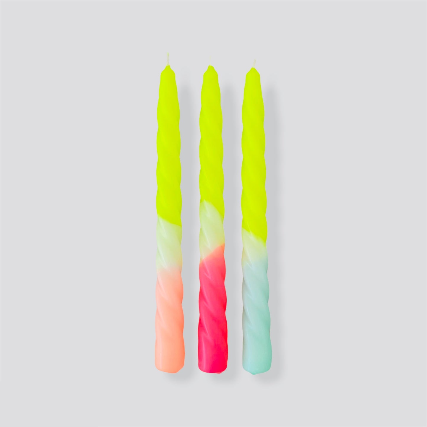 Twist Dip Dye Neon Ice Cream Yellow Candles Pink Stories